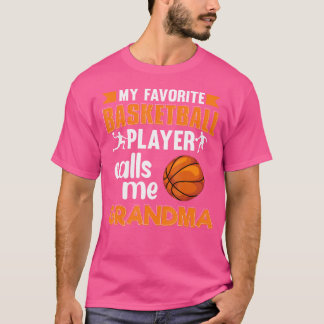 Camiseta Meu Jogador De Basquete Favorito Me Chama De Vovó 
