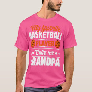 Camiseta Meu Jogador De Basquete Favorito Me Chama De Vovô 