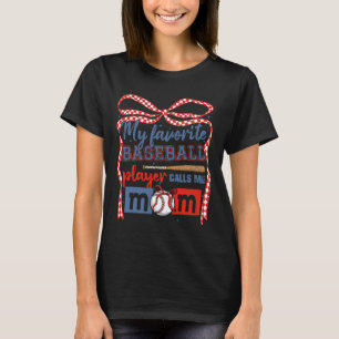 Camiseta Meu jogador de beisebol favorito me chama de Coque