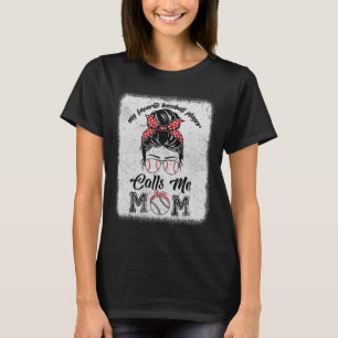 Camiseta Meu jogador de beisebol favorito me chama de mamãe