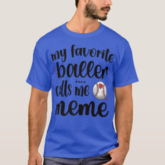 Camiseta Meu Jogador De Beisebol Favorito Me Chama De Vovó 