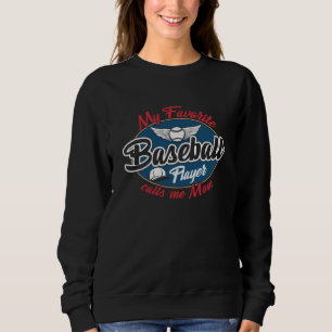 Camiseta Meu Jogador De Beisebol Favorito Me Chama Mãe
