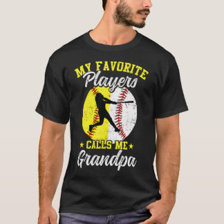 Camiseta Meu jogador de beisebol softball favorito me chama