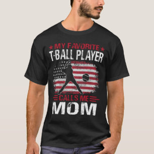 Camiseta Meu Jogador de Bola T Favorito Me Chama MÃE Baseba