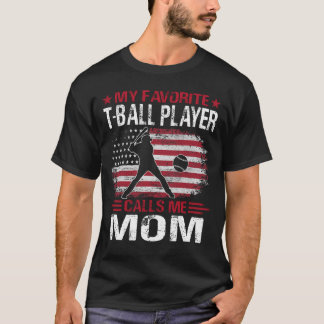 Camiseta Meu Jogador de Bola T Favorito Me Chama MÃE Baseba