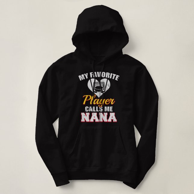 Camiseta Meu Jogador De Hóquei Favorito Me Chama De Nana Zi (Frente do Design)