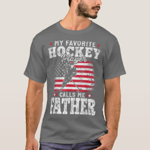 Camiseta Meu Jogador De Hóquei Favorito Me Chama De Pai Pai