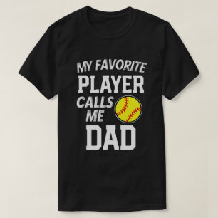 Camiseta Meu jogador de softball favorito chama-me presente
