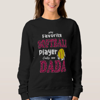 Camiseta Meu jogador de softball favorito me chama de Dada