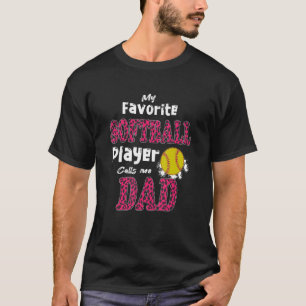 Camiseta Meu Jogador de Softball Favorito Me Chama De Pai P