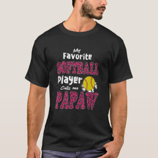 Camiseta Meu jogador de softball favorito me chama de Papaw