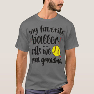 Camiseta Meu Jogador De Softball Favorito Me Chama De Softb