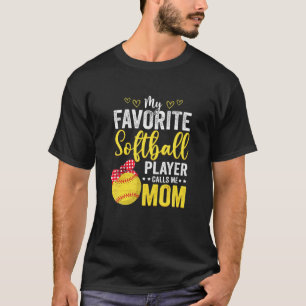 Camiseta Meu Jogador De Softball Favorito Me Chama Mãe Soft