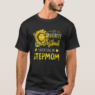 Camiseta Meu Jogador De Softbol Favorito Me Chame De Mãe-D