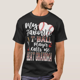 Camiseta Meu Jogador de T-Ball Favorito Me Chama de Bisavó