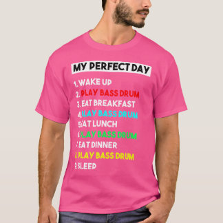 Camiseta Meu Jogador de Tambor de Bass Perfeito Dia Engraça