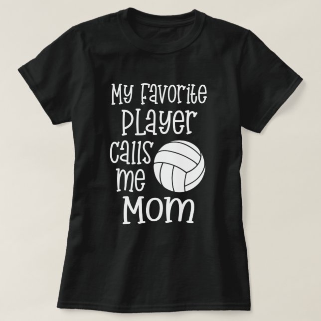 Camiseta Meu jogador de voleibol favorito chama-me presente (Frente do Design)