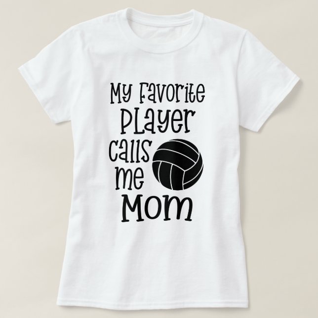 Camiseta Meu jogador de voleibol favorito chama-me presente (Frente do Design)