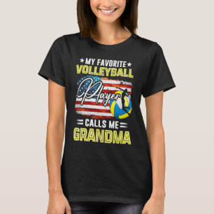 Camiseta Meu Jogador De Voleibol Favorito Me Chama De Avó A