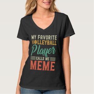 Camiseta Meu Jogador De Voleibol Favorito Me Chama Meme Vin
