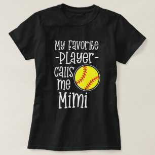 Camiseta Meu jogador favorito chama-me jogo de softball