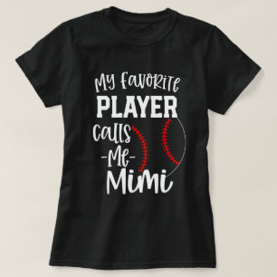 Camiseta Meu jogador favorito chama-me presente do basebol