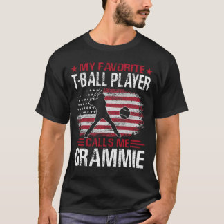 Camiseta Meu Jogador Favorito De T-Ball Me Chama De GRAMIE