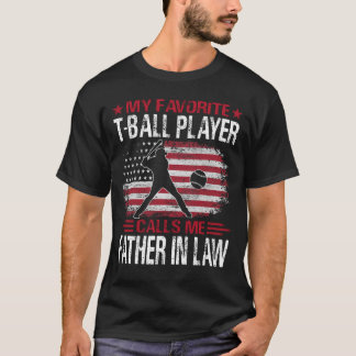 Camiseta Meu Jogador Favorito De T-Ball Me Chama PAI NA LEI