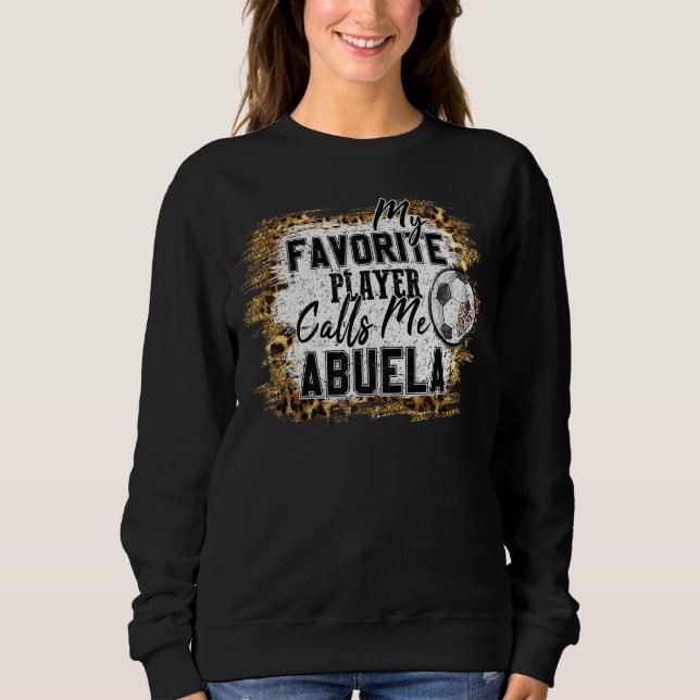 Camiseta Meu Jogador Favorito Me Chama De Abuela Soccer Mãe (Frente)