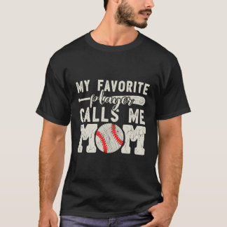 Camiseta Meu Jogador Favorito Me Chama Mãe Baseball Cheer M