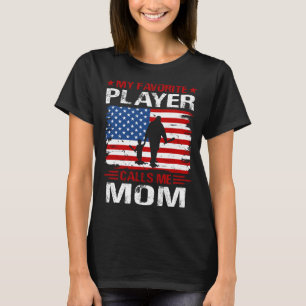 Camiseta Meu jogador favorito me chama MOM Baseball USA Fla