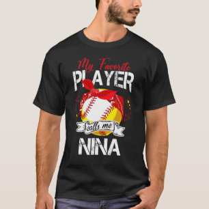 Camiseta Meu Jogador Favorito Me Chama Nani Cute Baseball S