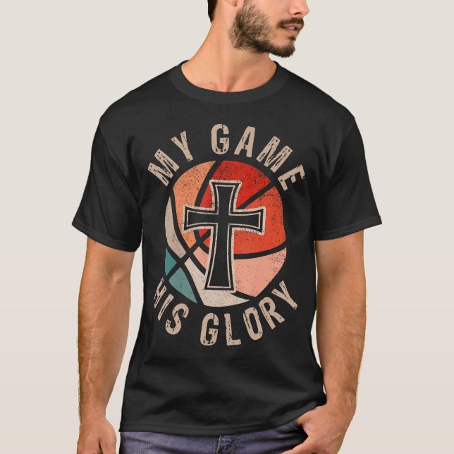 Camiseta Meu Jogo Sua Glória Basquete Fé (Frente)