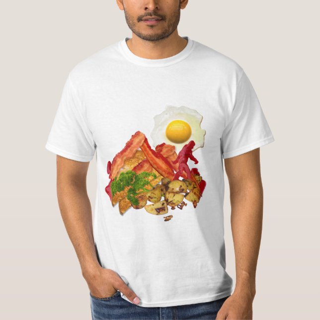 Camiseta Meu Ketchup foi esquadrão para Bacon Mountain (Frente)