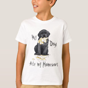 Camiseta Meu laboratório preto comeu meus trabalhos de cas