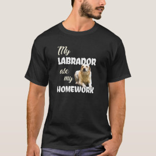 Camiseta Meu Labrador Comeu Meu Trabalho De Casa