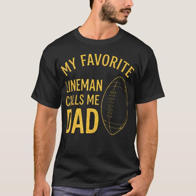 Camiseta Meu Lineman Favorito Me Chama de Pai (Frente)