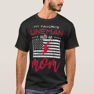 Camiseta Meu Lineman favorito me chama de presente da mamãe