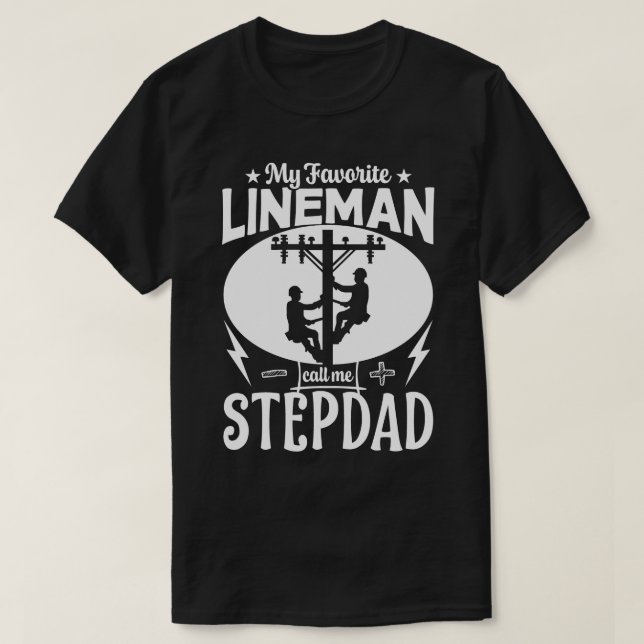Camiseta Meu Lineman Favorito Me Chame De Dia de os pais ST (Frente do Design)