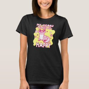 Camiseta Meu Lizard Me Faz Feliz Gecko Animal