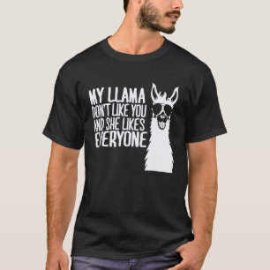 Camiseta Meu Llama não gosta de você lhama