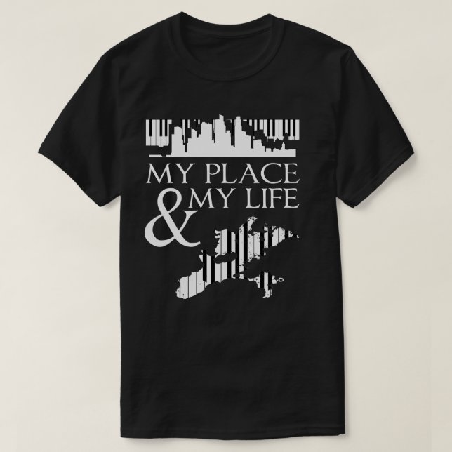 Camiseta Meu lugar é minha vida (Frente do Design)