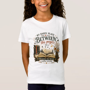 CAMISETA MEU LUGAR FELIZ É ENTRE AS PÁGINAS