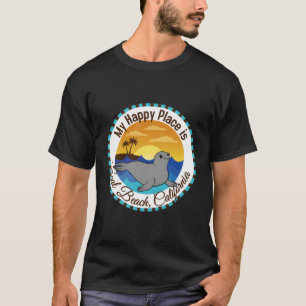 Camiseta Meu Lugar Feliz É Seal Beach Ca California Summer