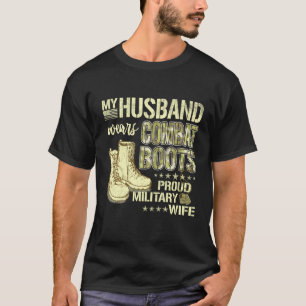 Camiseta Meu Marido Veste Combate Boots Orgulhosos Militare