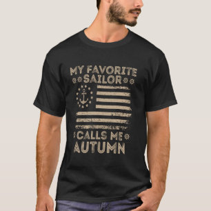 Camiseta Meu Marinheiro Favorito Me Chama de Outono Marinhe
