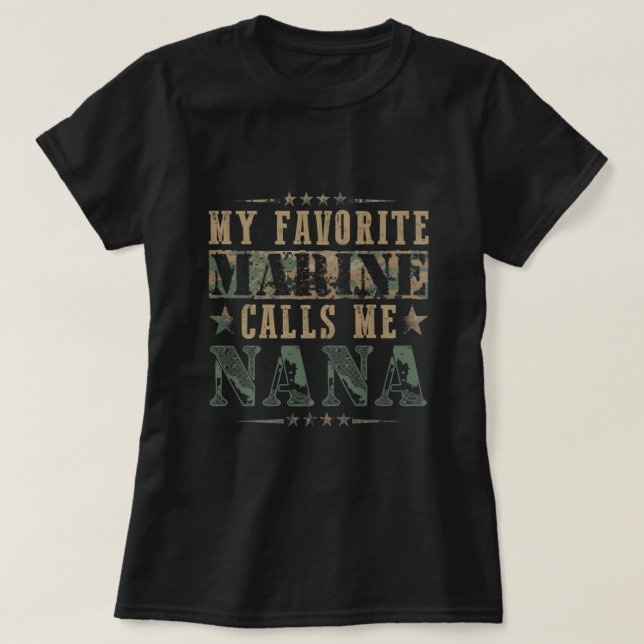 Camiseta Meu Marinho Favorito Me Chama De Nana, Veterano Da (Frente do Design)