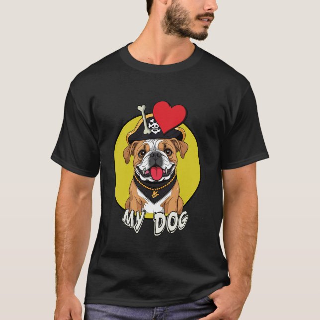 Camiseta Meu melhor amigo cão buldog (Frente)