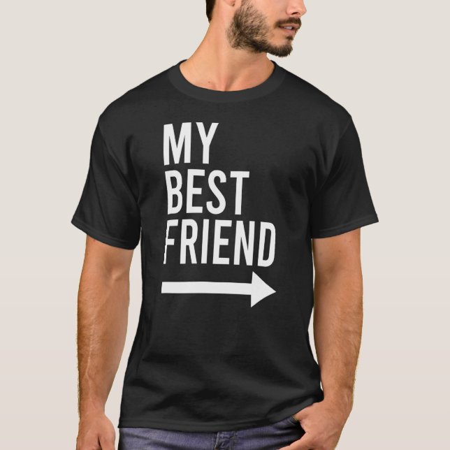 Camiseta Meu Melhor Amigo Com Seta Apontando Bestial Esquer (Frente)