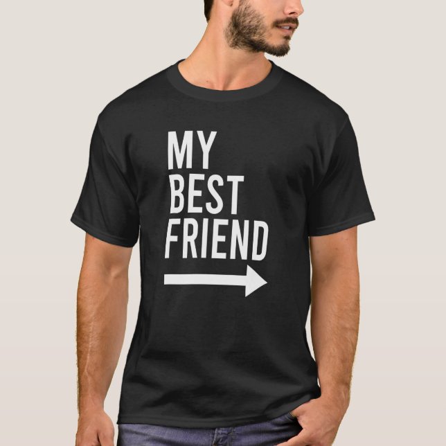 Camiseta Meu Melhor Amigo Com Seta Apontando Bestial Esquer (Frente)